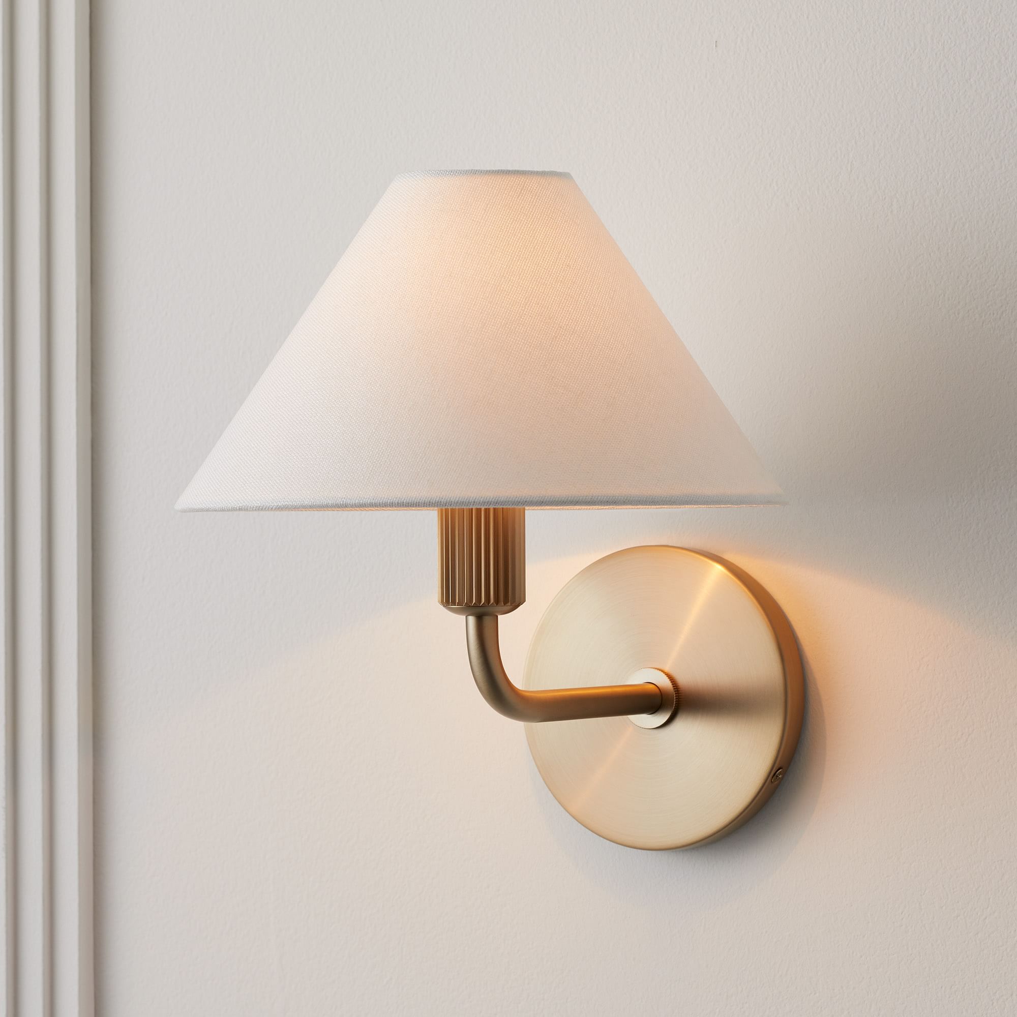 Vector Fabric Brass Wall Sconce