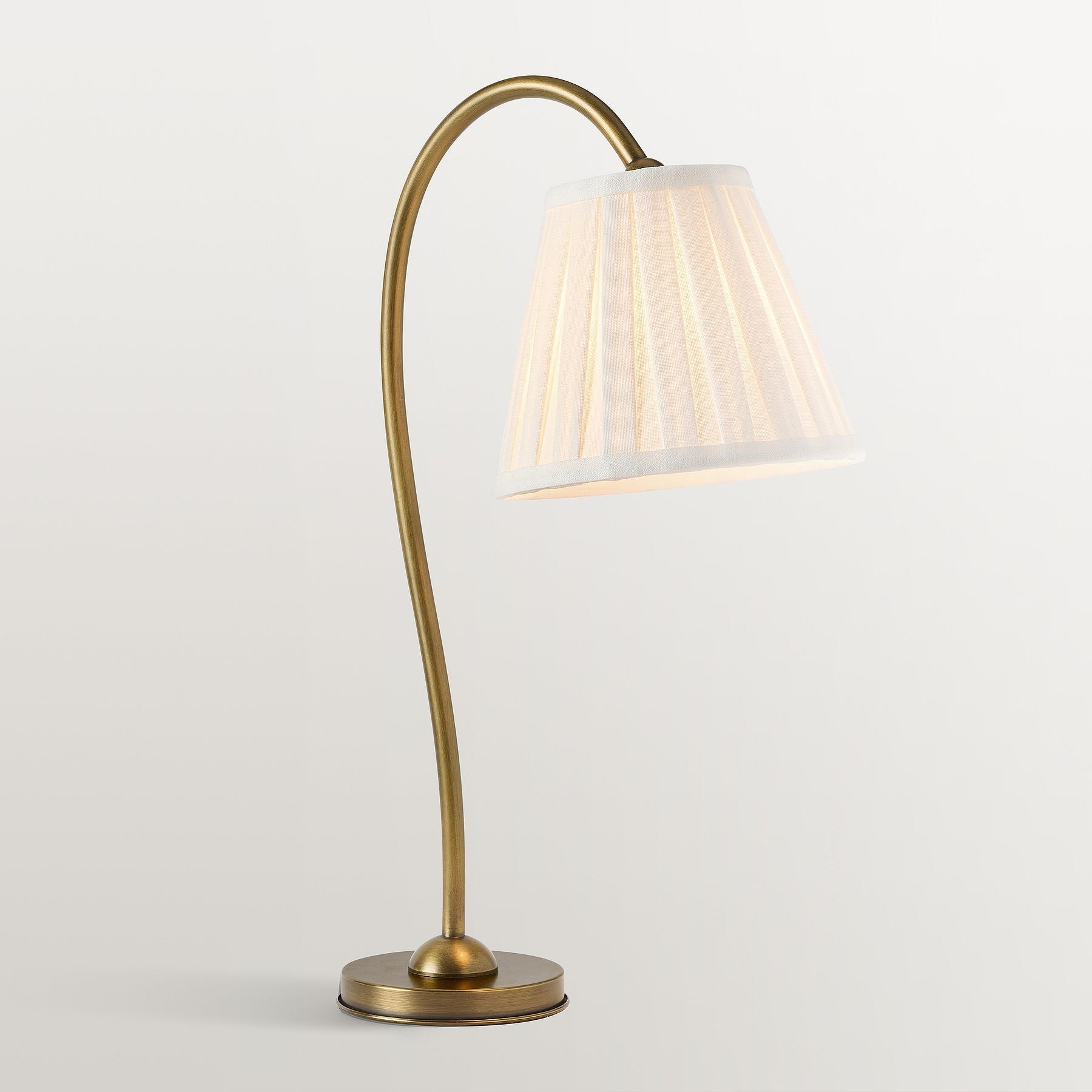 Grace Brass Linen Shade Table Lamp