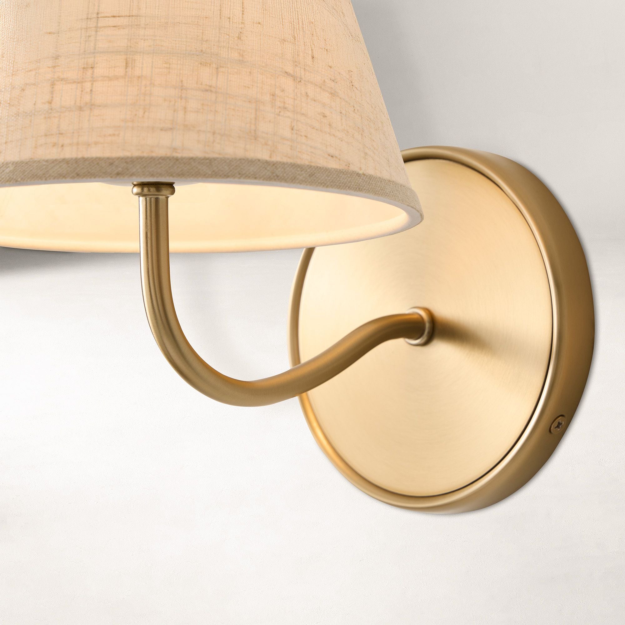 Lithe Wall Light with Linen Fabric Shade Hallway
