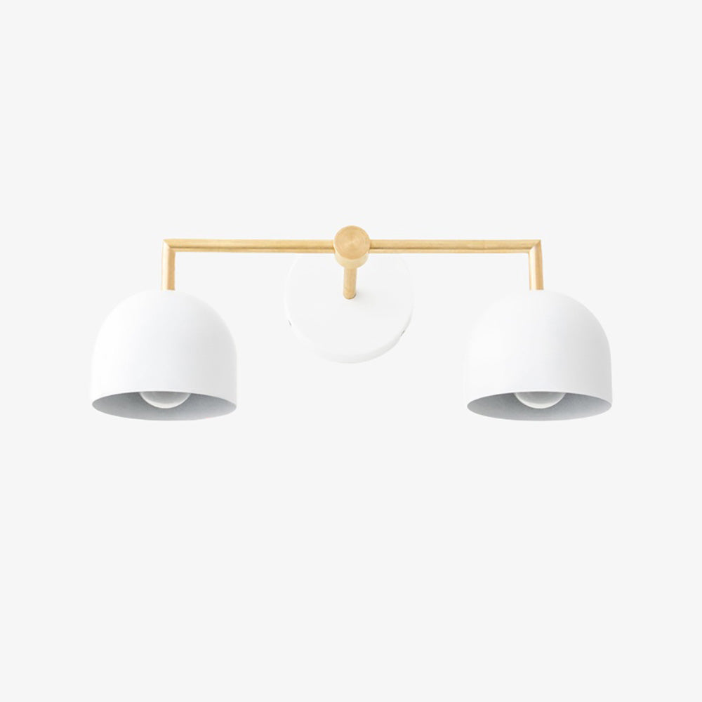 Chroma Brass White Wall Light Contemporary Living Room