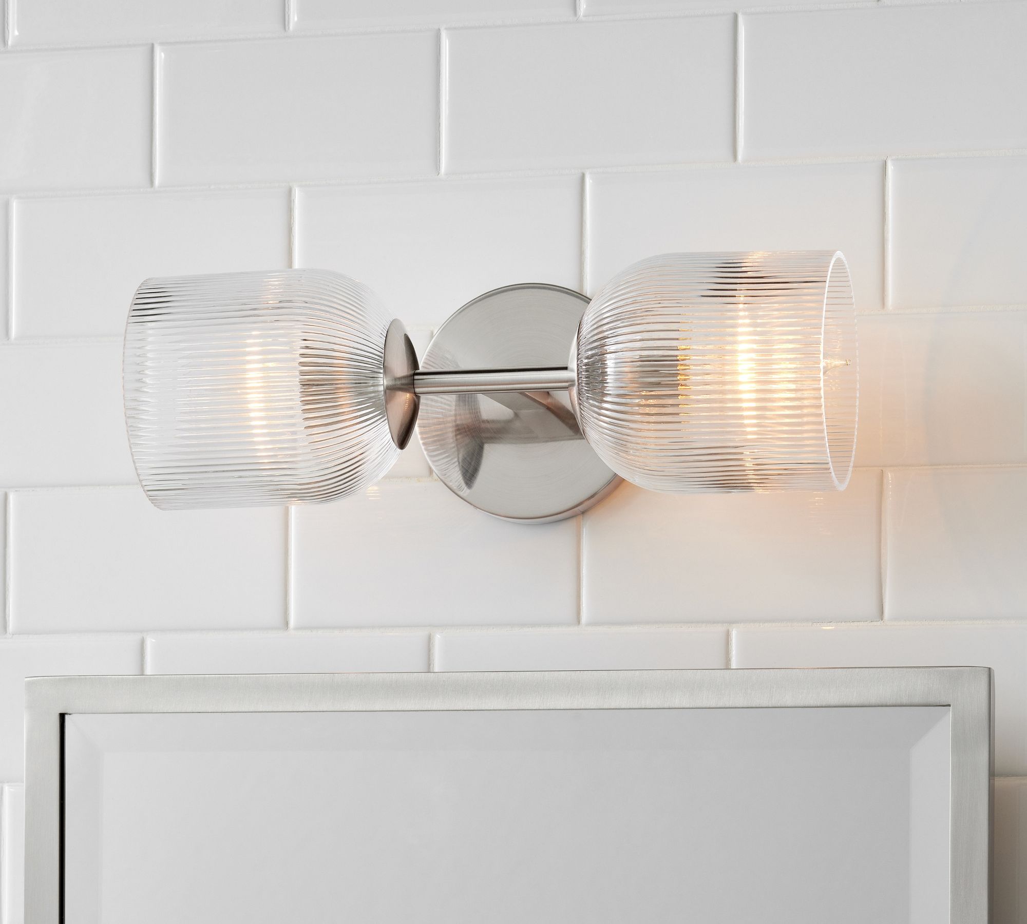 Haze Glass Metal Wall Light