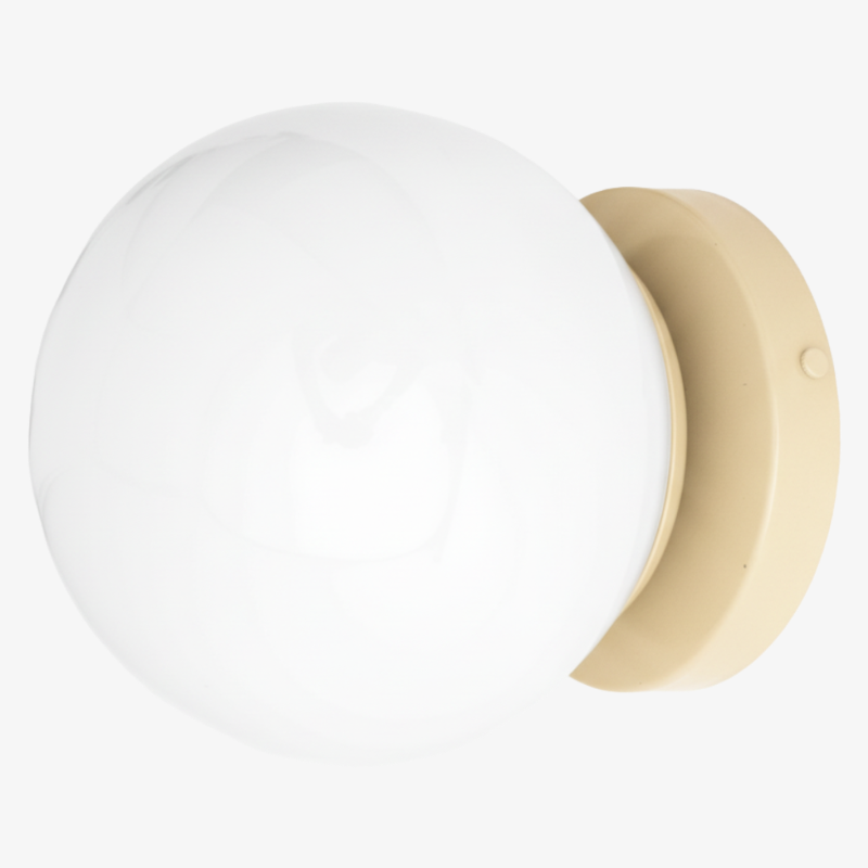 Pearl Glass Globe Wall Sconce Modern Minimalist Light