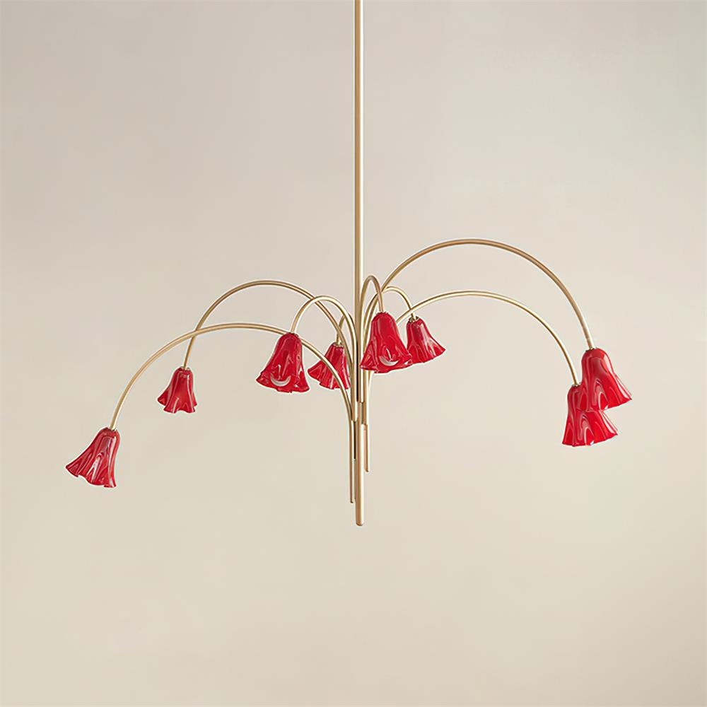 Musa Arched Arm Floral Chandelier Romantic Bedroom