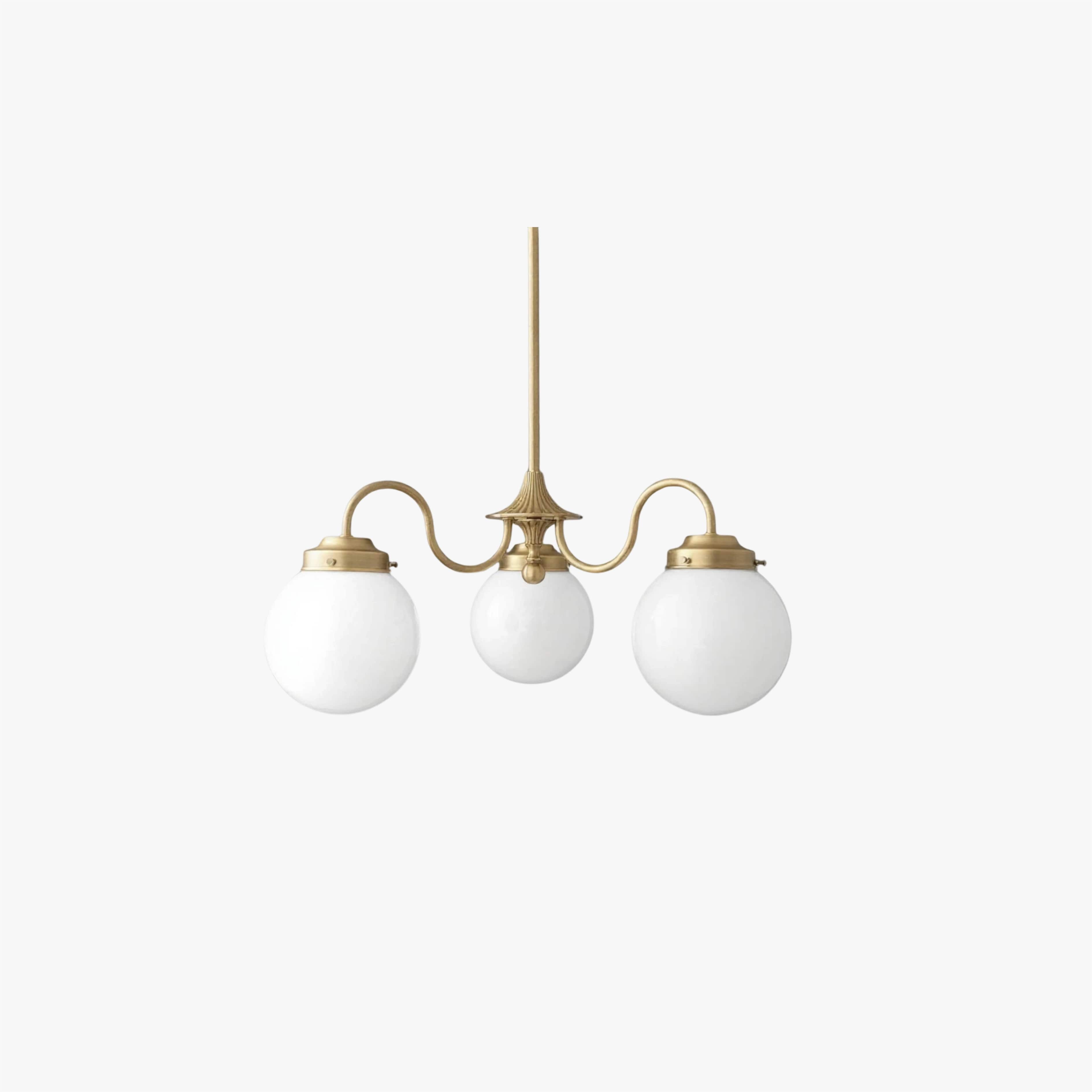 Pearl 3-Light Glass  Chandelier