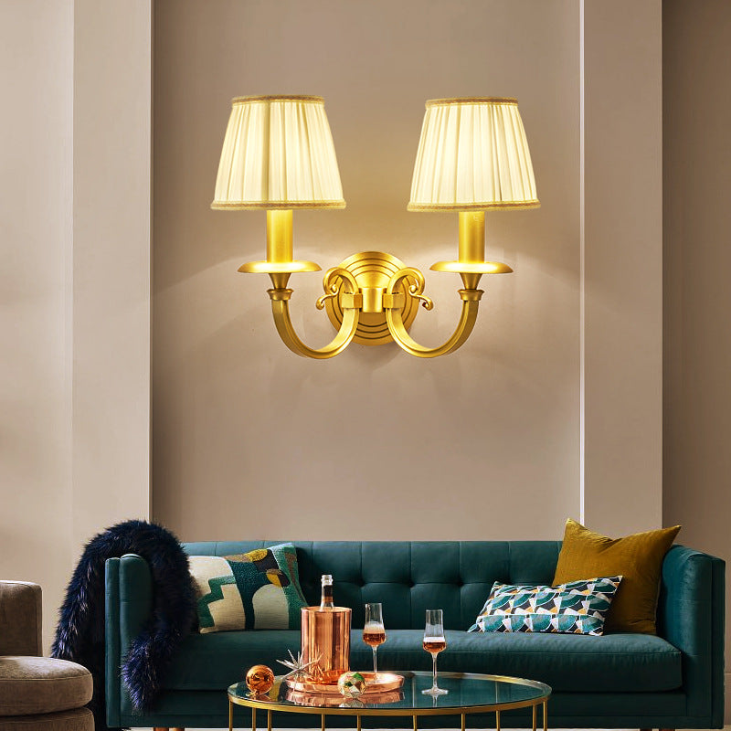Silva Decorative Indoor Wall Lamp Metal Fabric Living Room Bedroom - Letslighting