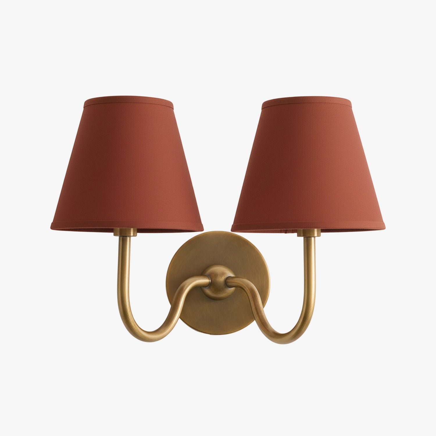 Grace Brass Linen Wall Lamp