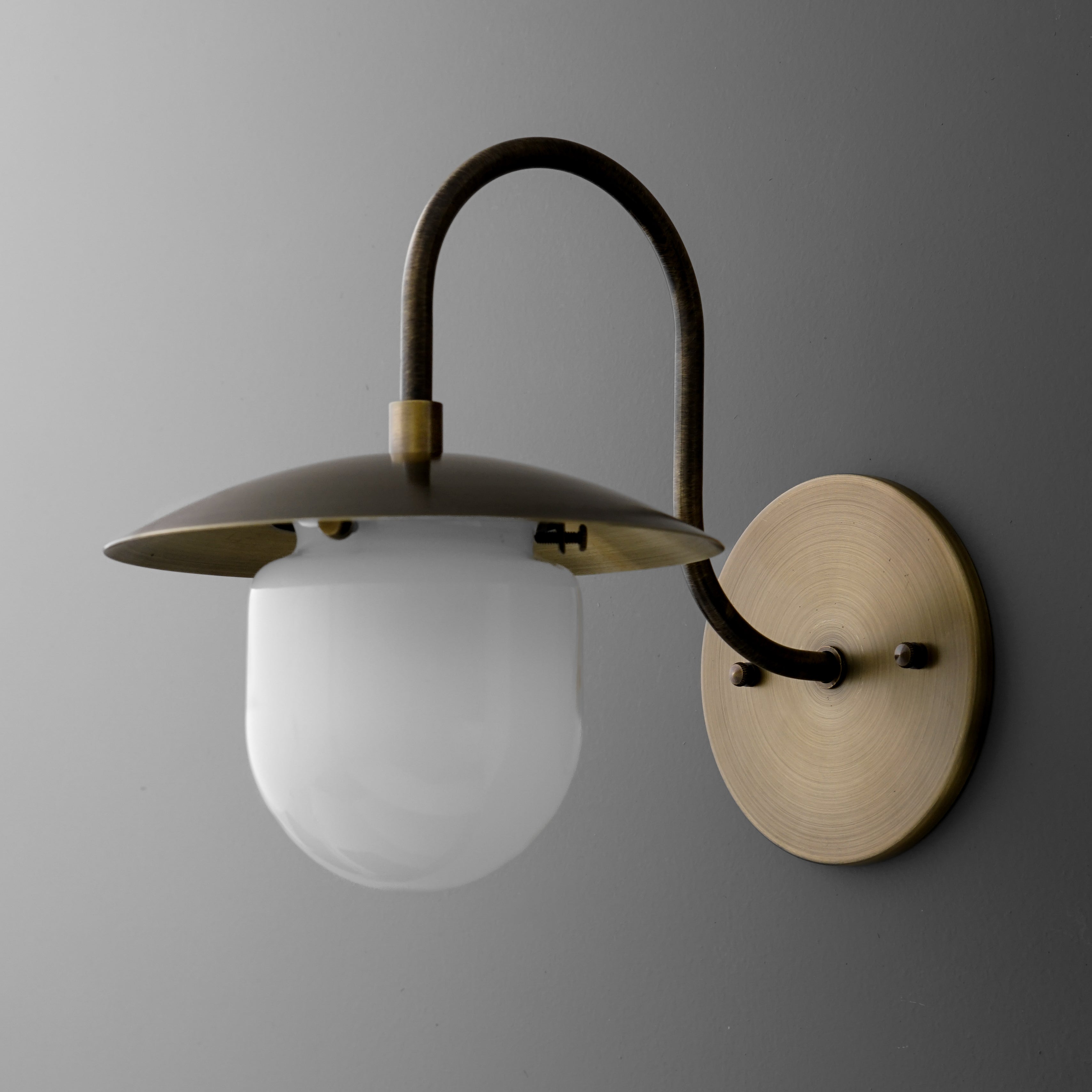 Disc Metal Arched Wall Sconce