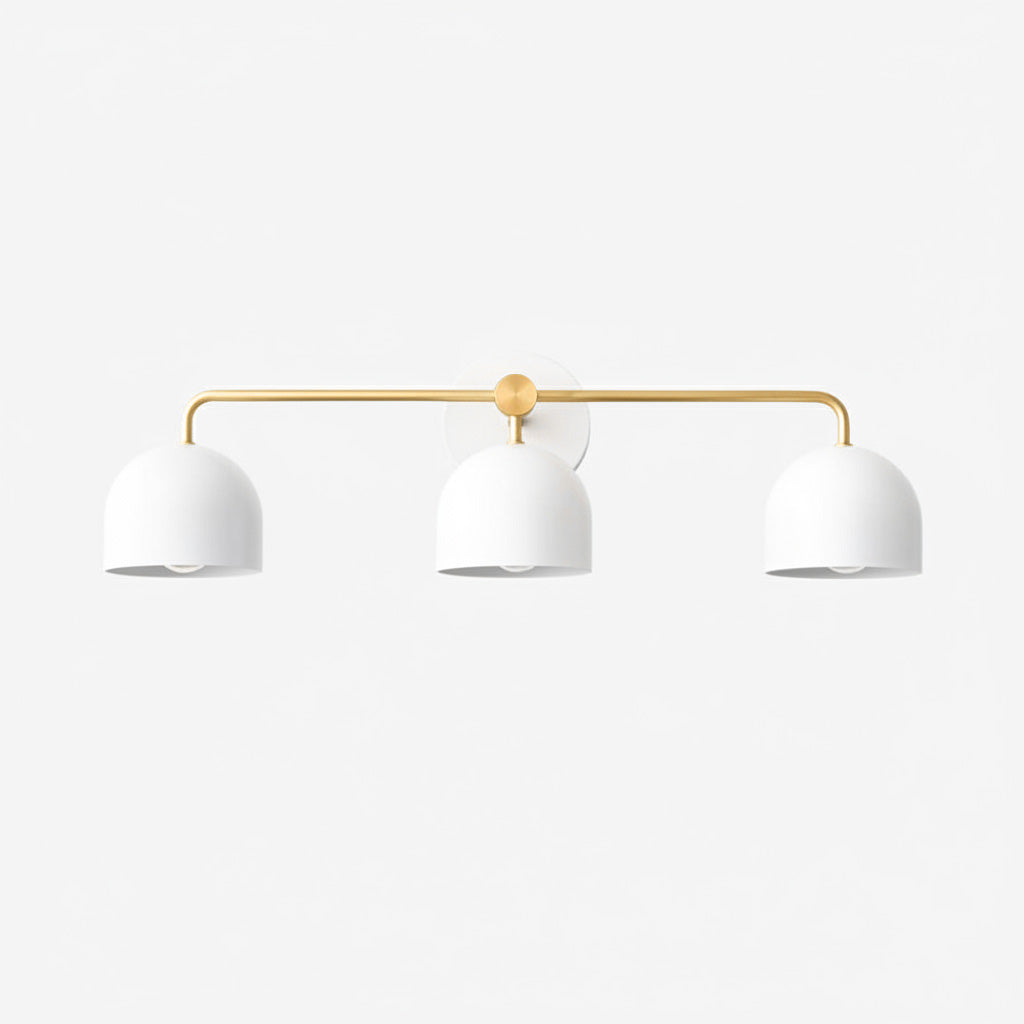 Chroma Brass White Wall Light Contemporary Living Room