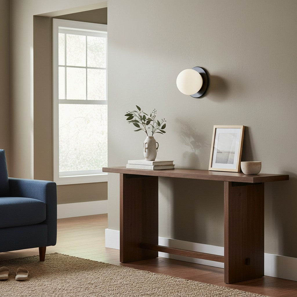 Pearl Milk Glass Modern Globe Wall Sconce