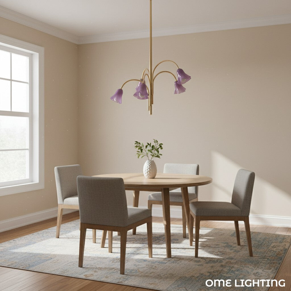 Musa Arched Arm Floral Chandelier Romantic Bedroom