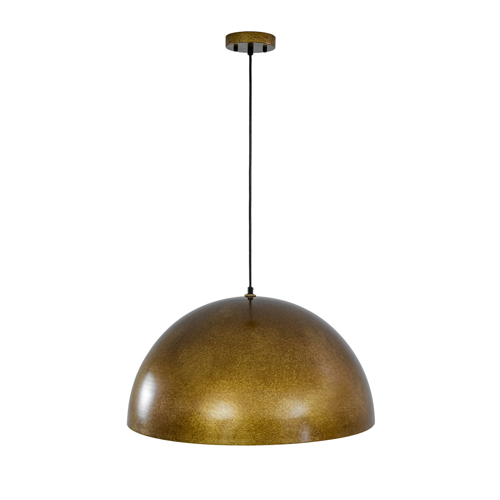 Gloruvux Oversized Antique Dark Rust Metal Pendant Light