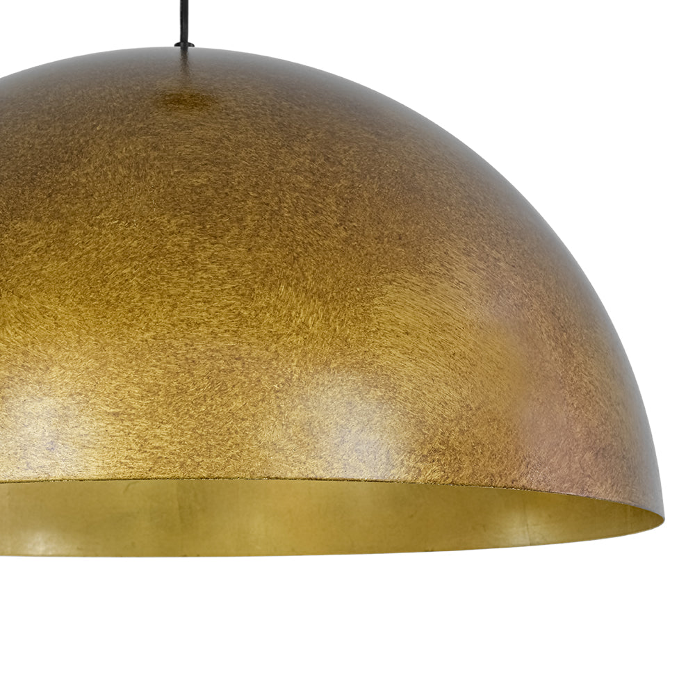 Gloruvux Oversized Antique Dark Rust Metal Pendant Light