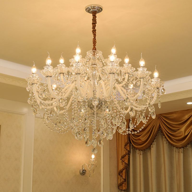 Silva French Crystal Metal Chandelier Living Room Dining Room - Letslighting
