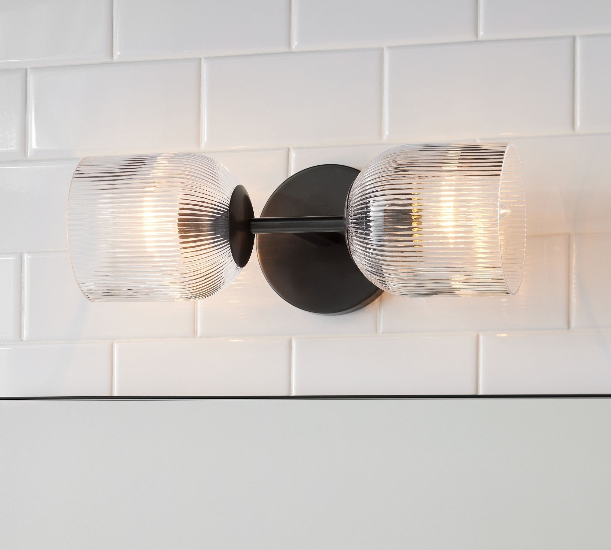 Haze Glass Metal Wall Light