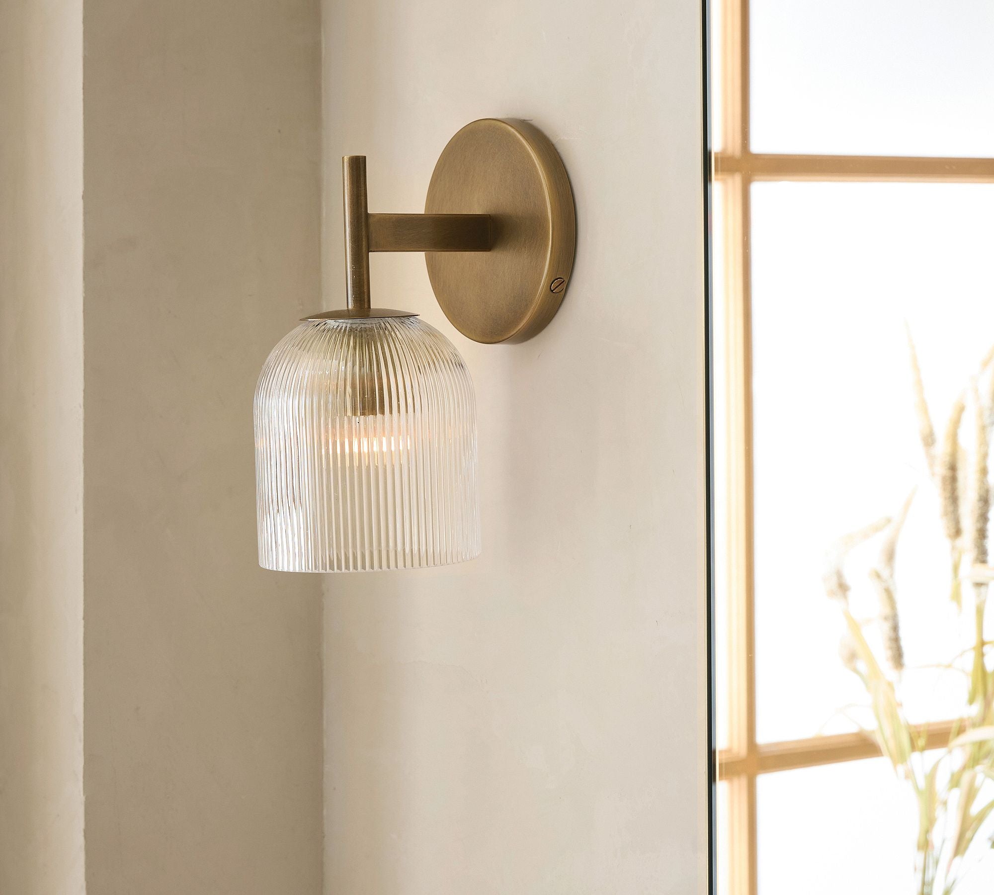 Haze Glass Metal Wall Light