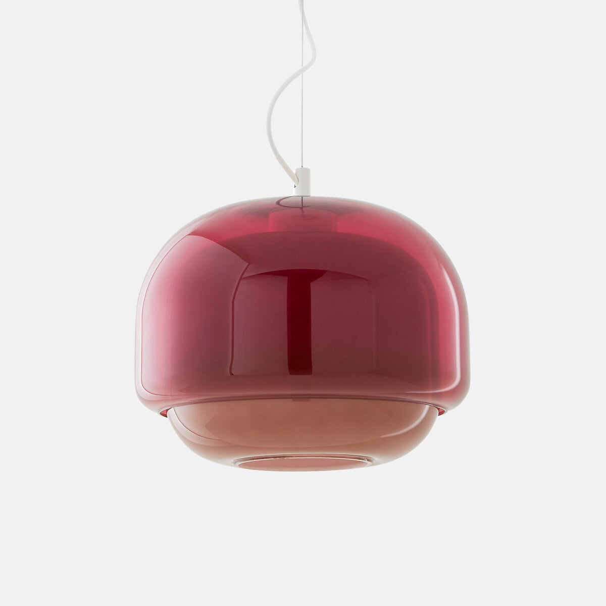 Orbit Modern Mushroom Pendant Light Colored Glass