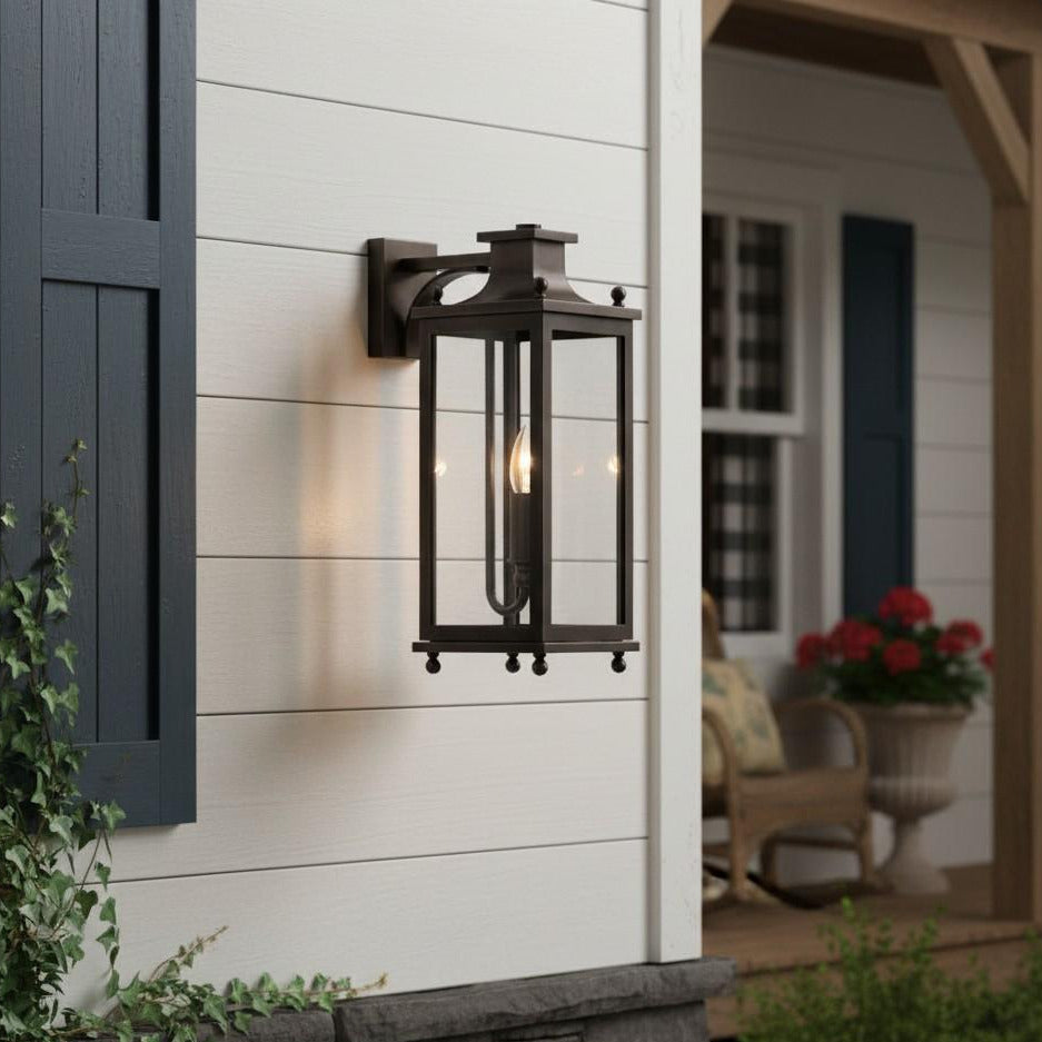 Guard  Wall Lamp  Brass Glass Outdoor