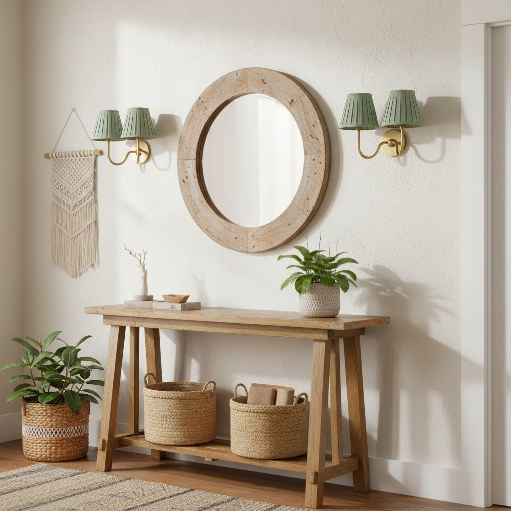 Grace Brass Linen Wall Lamp