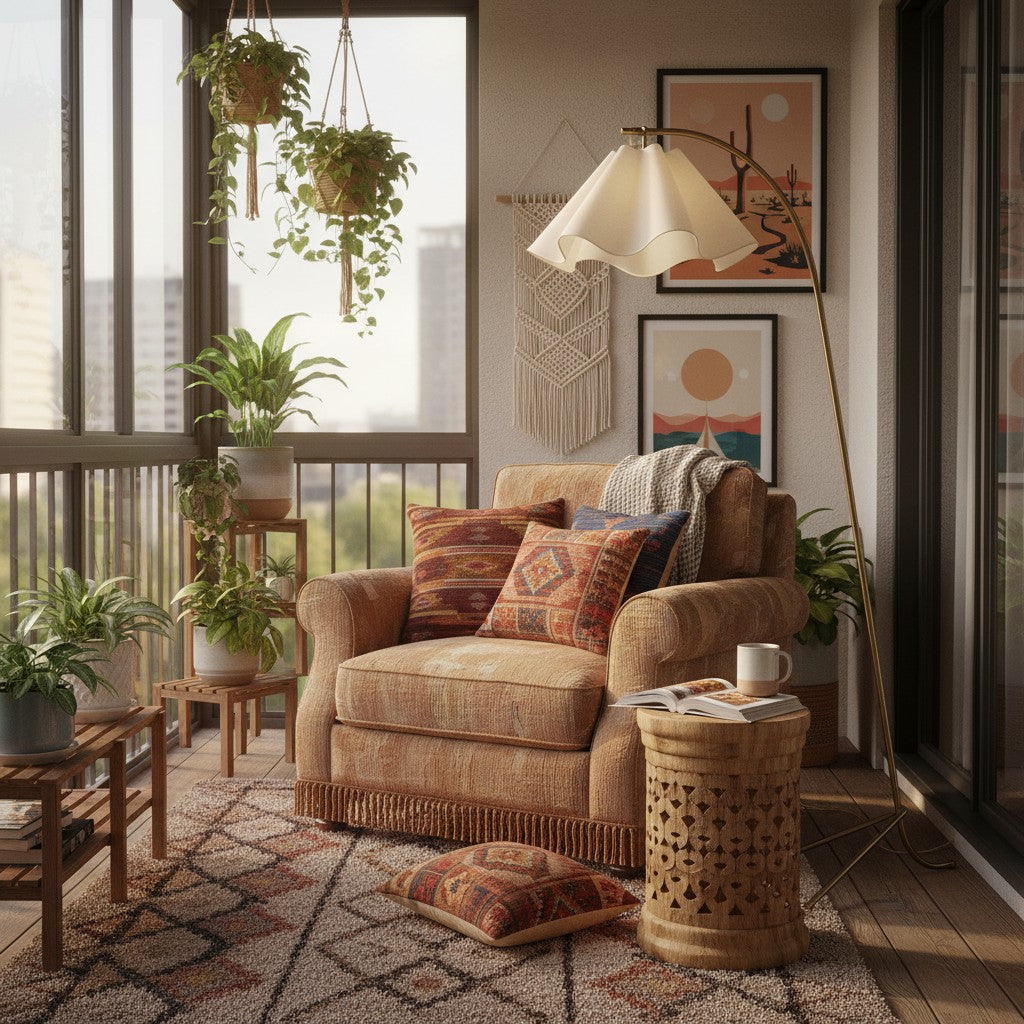 Curve Modern Fabric Floor Lamp