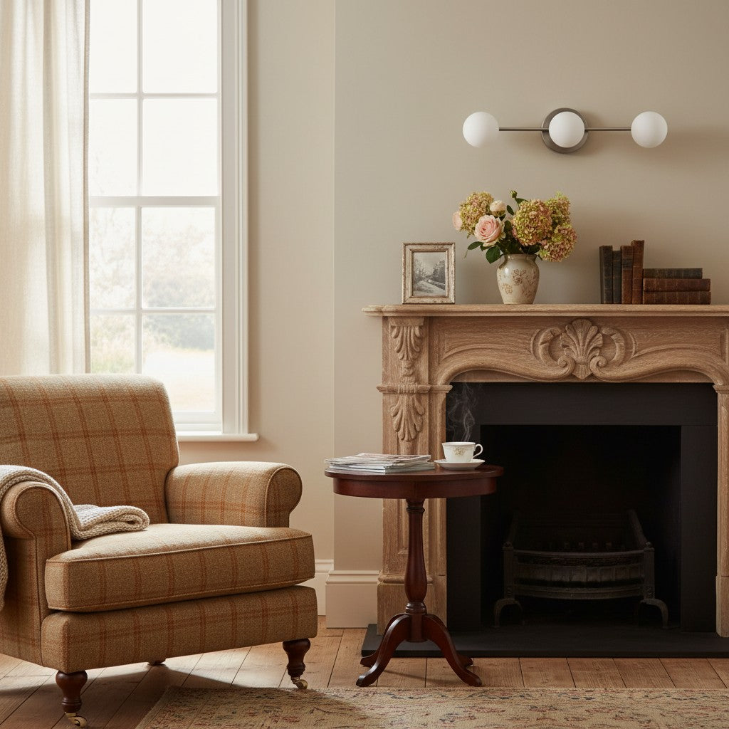 Pearl 3-Light Milk Glass Globe Wall Sconce Mid-Century Light