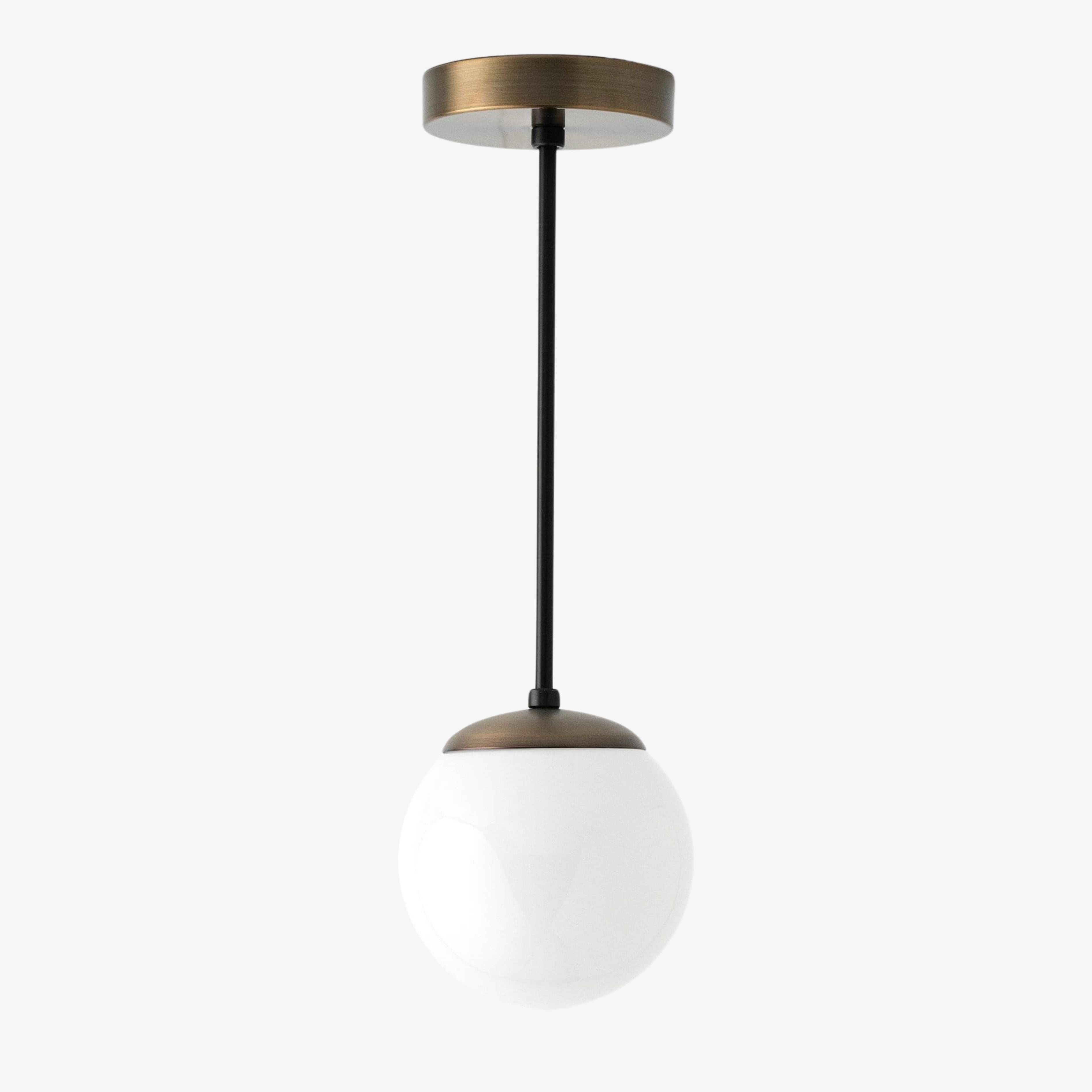Pearl Glass White Globe Pendant Light Kitchen