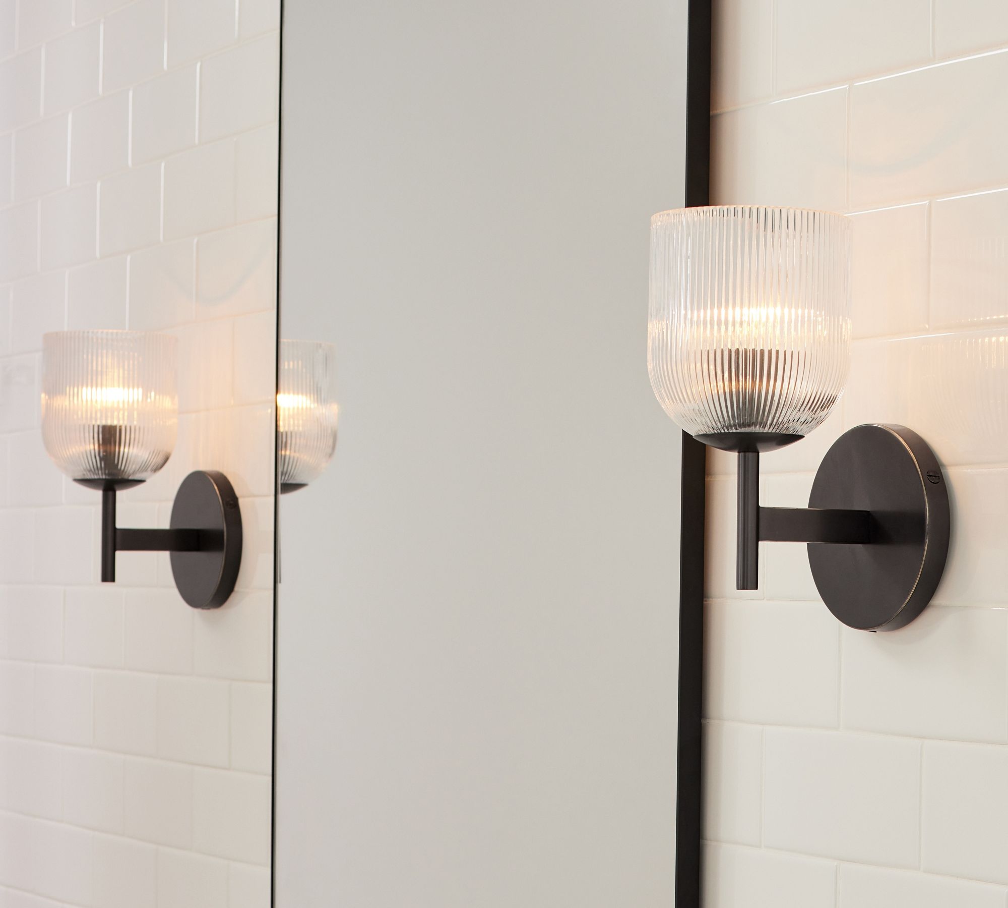 Haze Glass Metal Wall Light