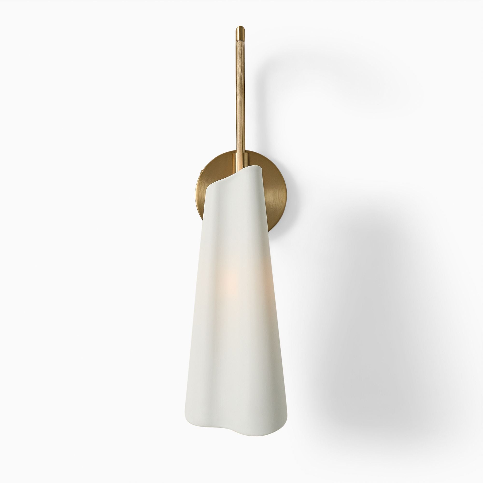 Slant Vintage Ceramic Wall Sconce Modern Brass Living Room