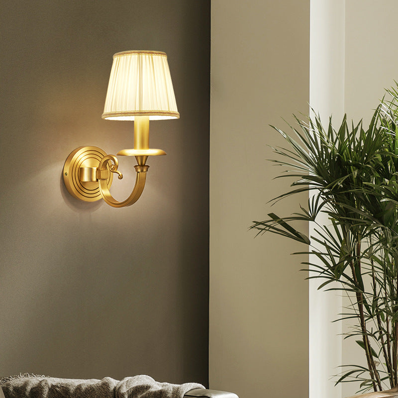 Silva Decorative Indoor Wall Lamp Metal Fabric Living Room Bedroom - Letslighting