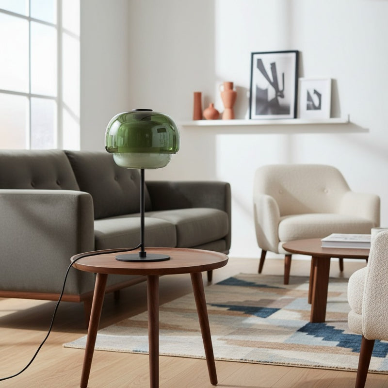 Orbit  Glass Table Lamp For Living Room
