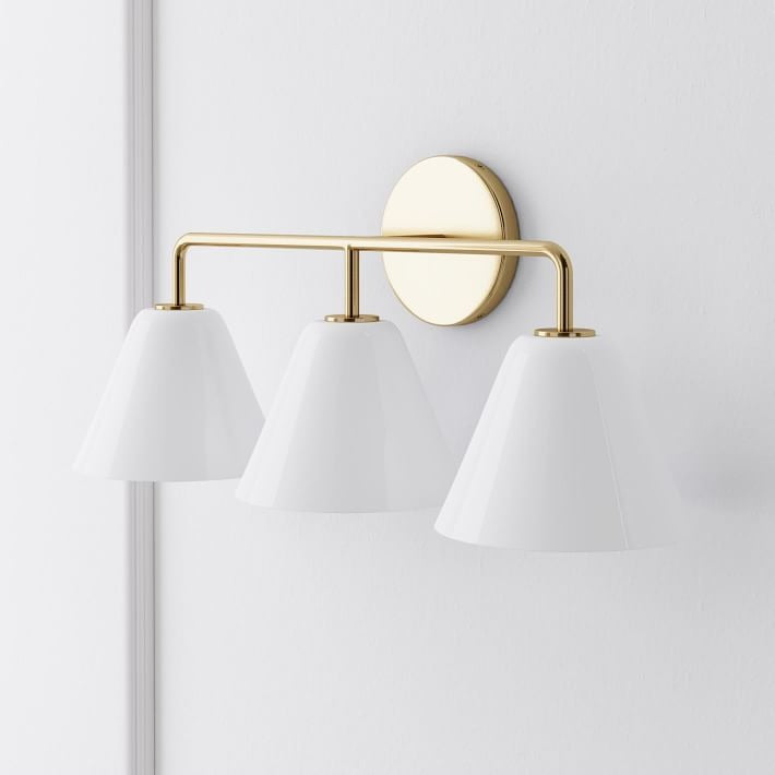 Cone Wall Sconce Milk Glass Living Room