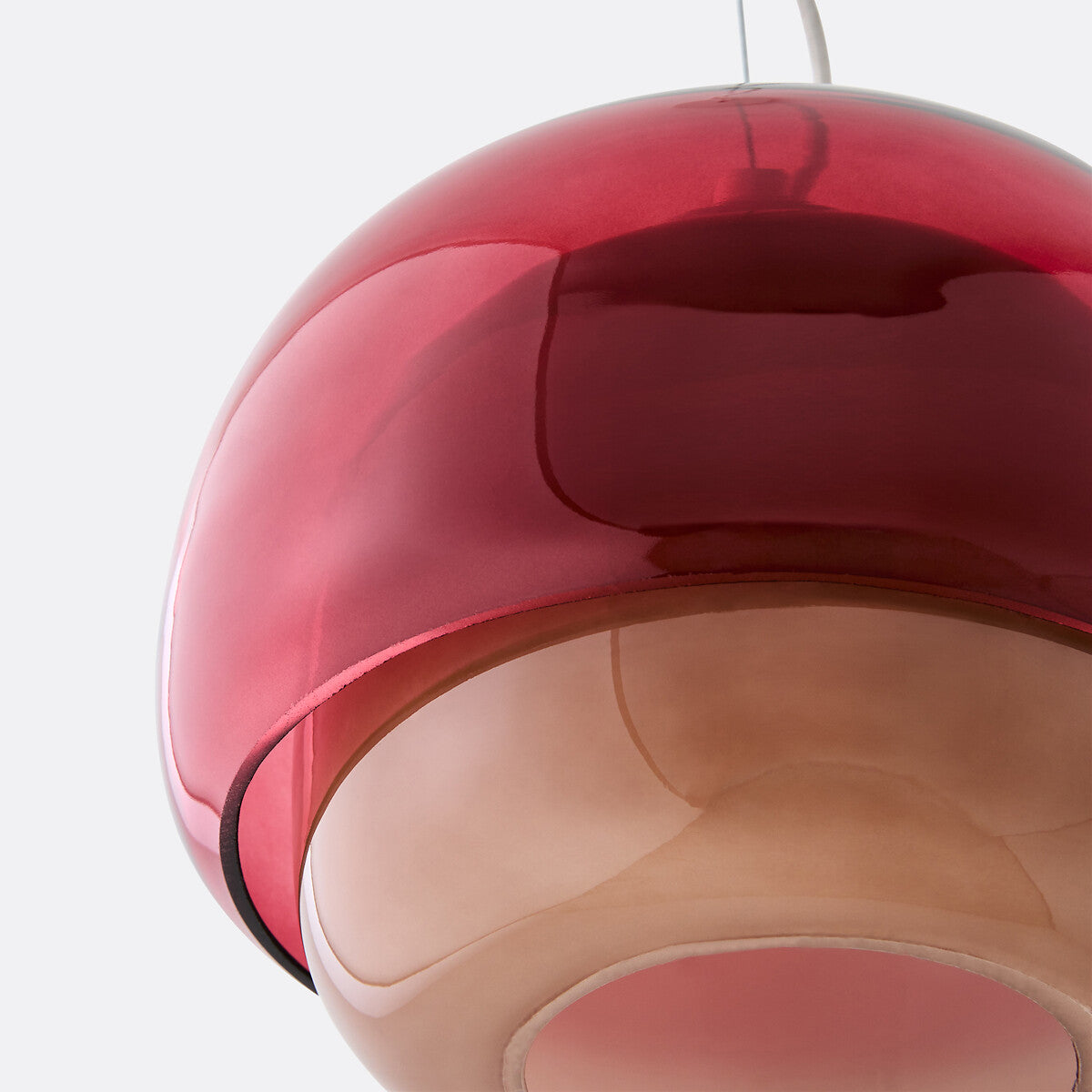 Orbit Modern Mushroom Pendant Light Colored Glass