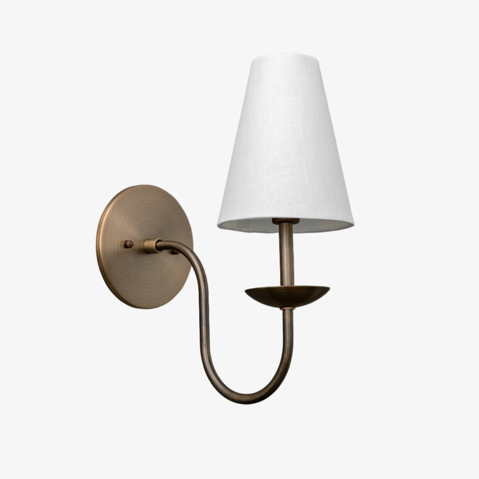 Disc Classic Wall Sconce White Linen Hallways