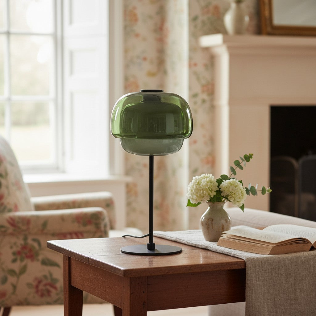 Orbit  Glass Table Lamp For Living Room