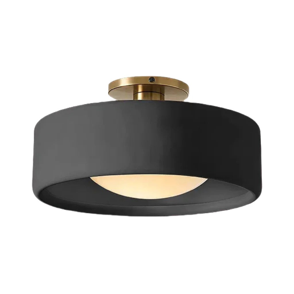Kiln Porcelain Drum Ceiling Light