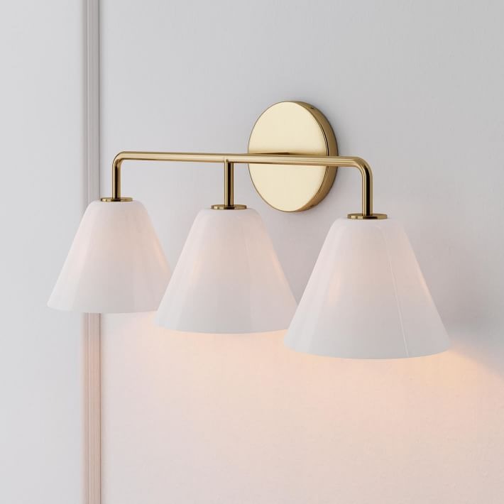 Cone Wall Sconce Milk Glass Living Room