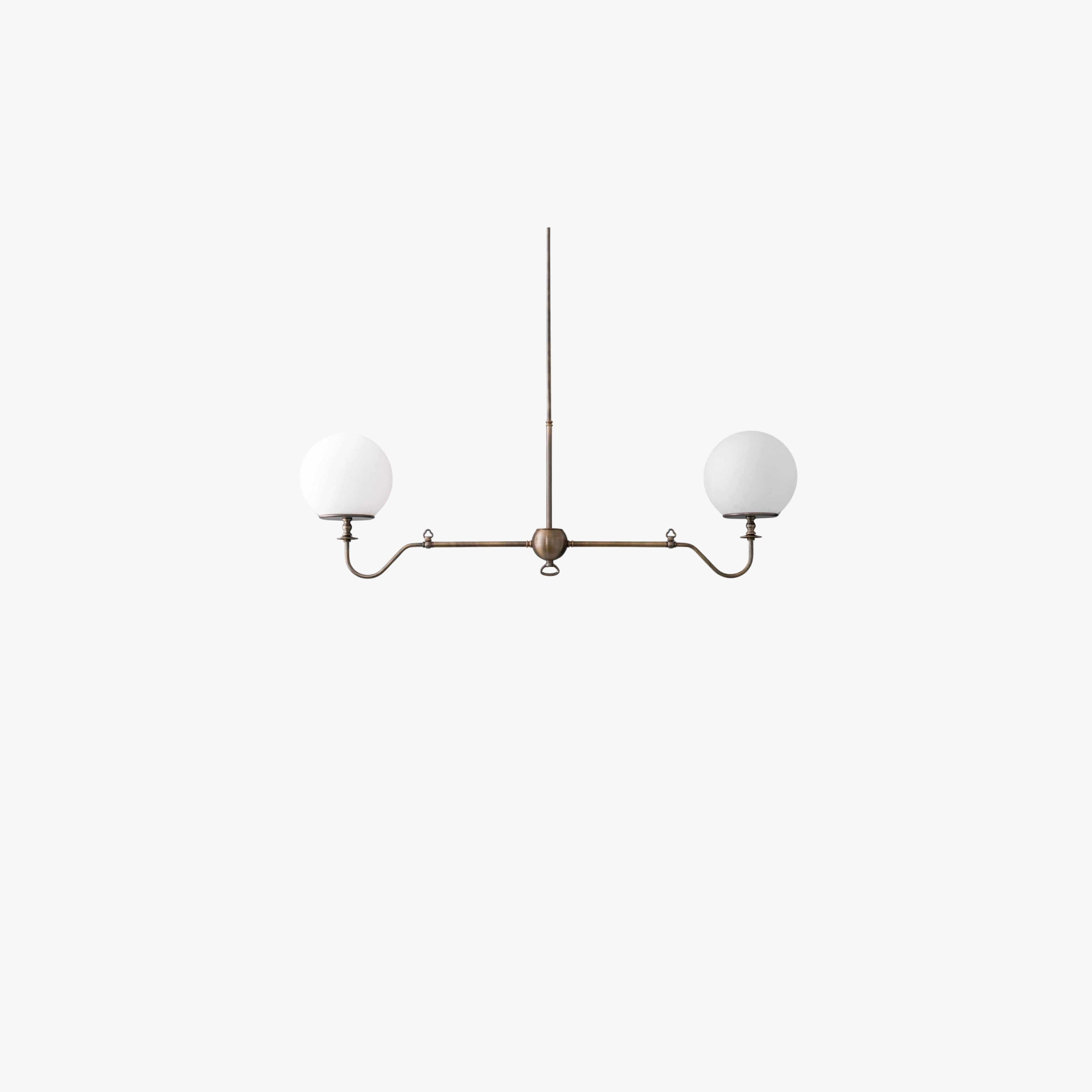 Pearl Glass Brass Chandelier