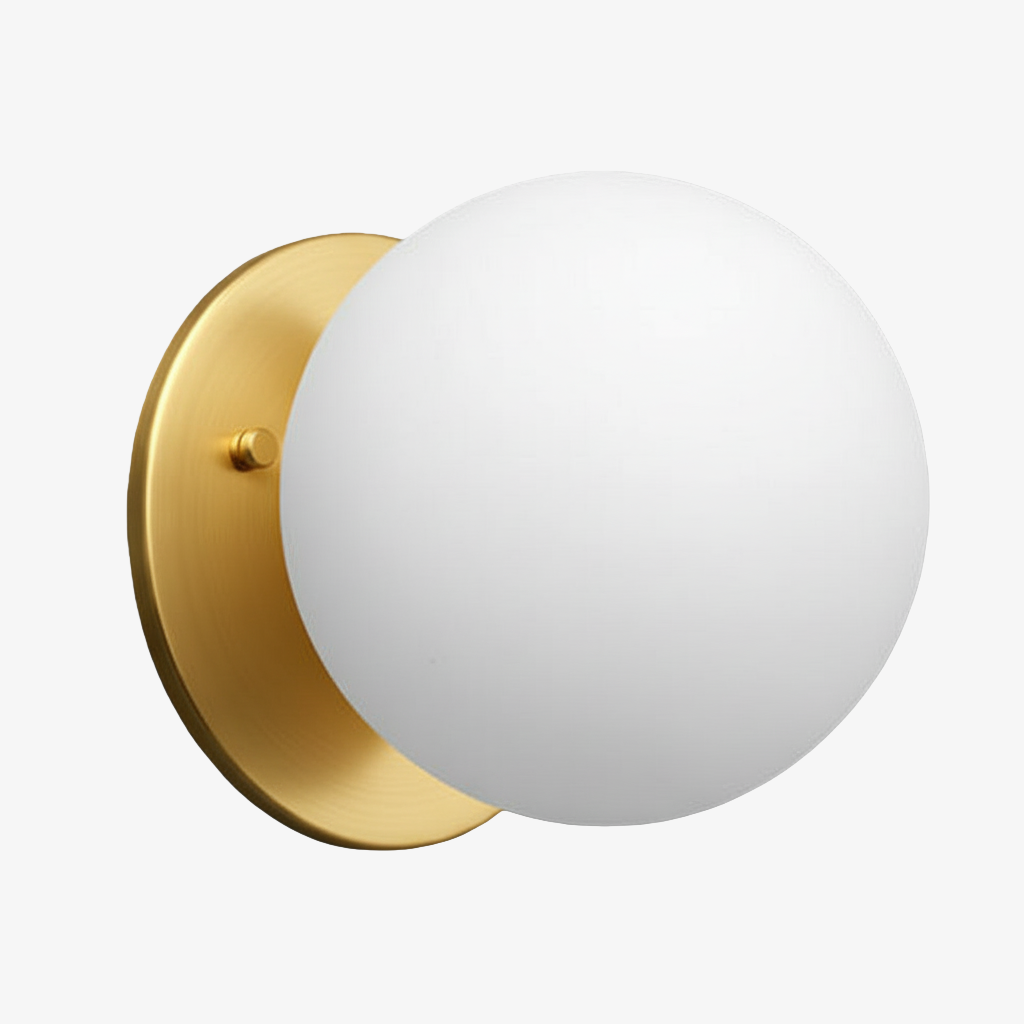 Pearl Wall Lamp Brass&Glass