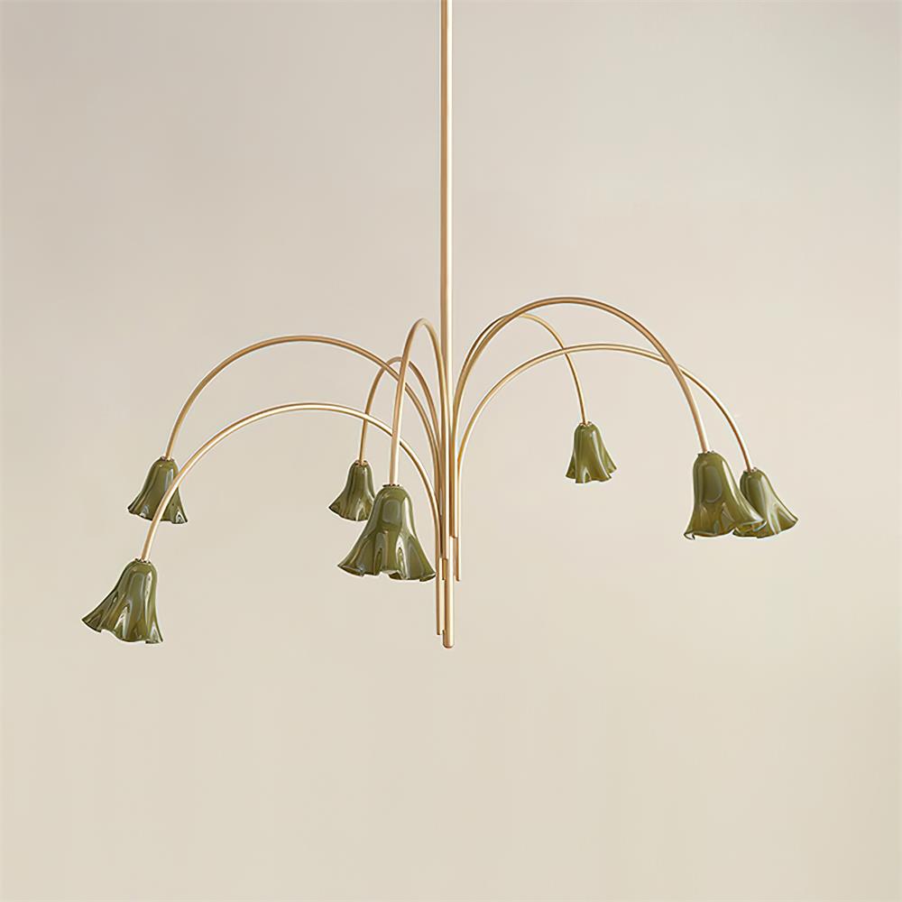 Musa Arched Arm Floral Chandelier Romantic Bedroom