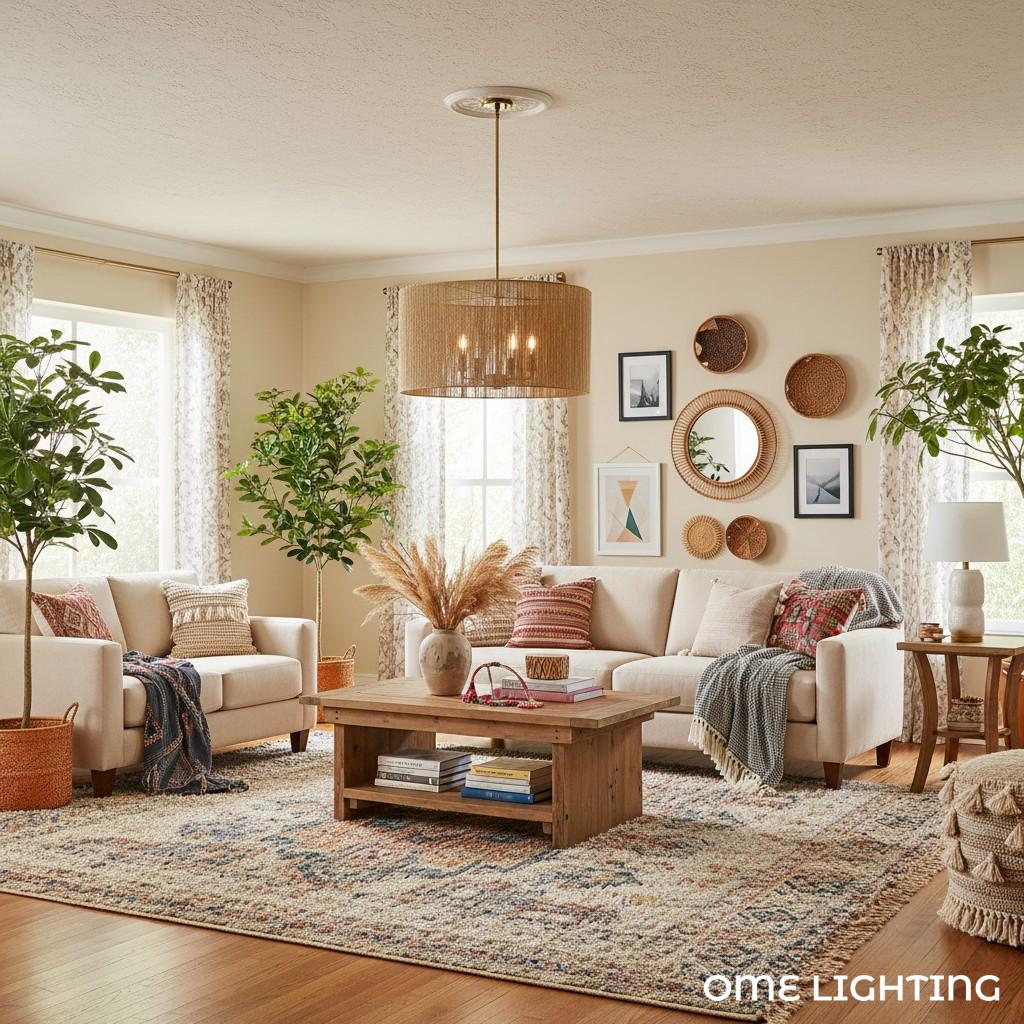 Rowan Drum Brass Pendant Light