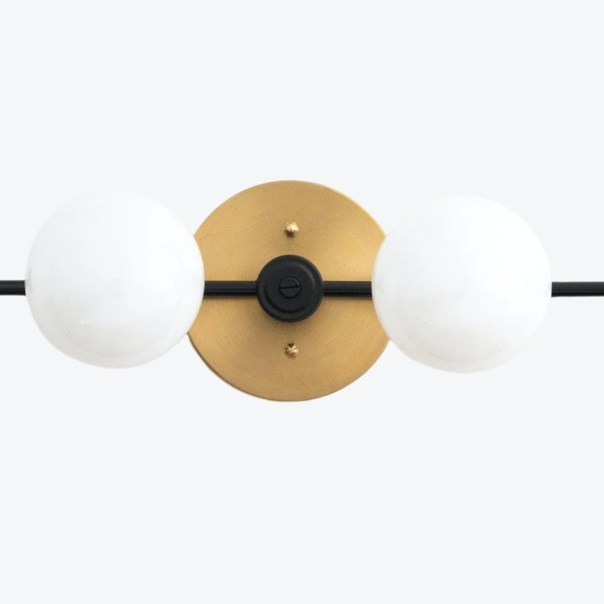 Pearl Brass Milk Glass 4-Light Wall Sconce Bathroom