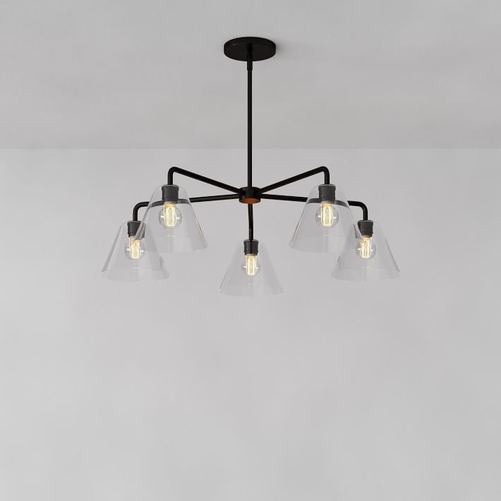 Cone Sculptural 5-Light Chandelier Dining