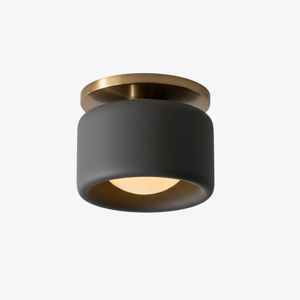 Kiln Porcelain Drum Ceiling Light