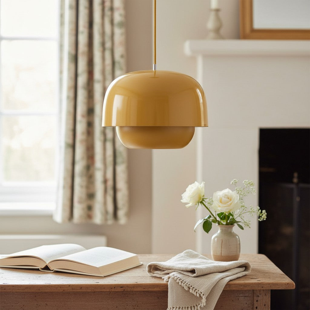 Orbit Sleek Dual-Layer Metal Pendant Lamp – Elegant Ambient Lighting for Dining Rooms