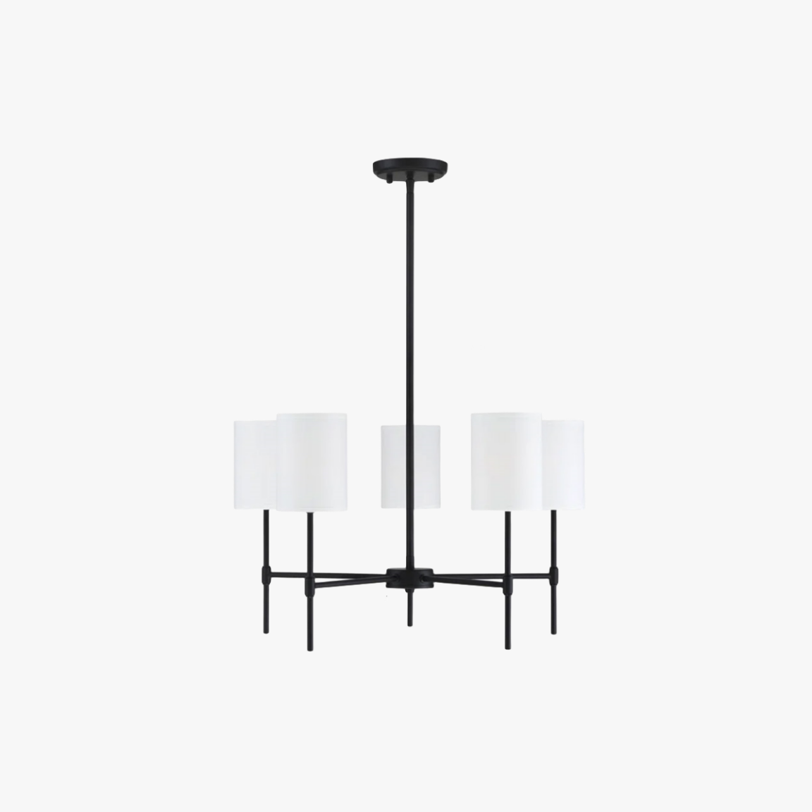 Silva Modern LED Chandelier Metal Fabric Bedroom Living Room - Letslighting