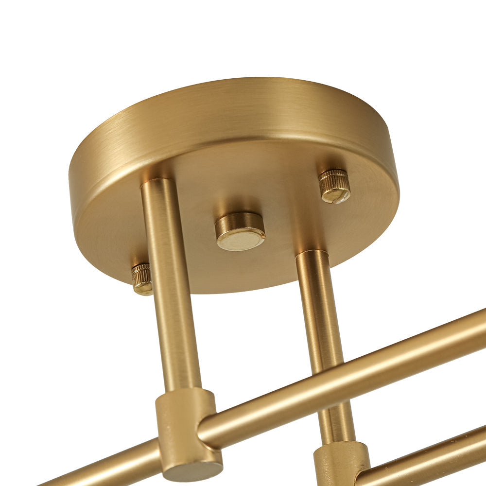 Xenuvyt Frosted Globe Linear Sputnik Glass Semi Flush Mount Ceiling Light