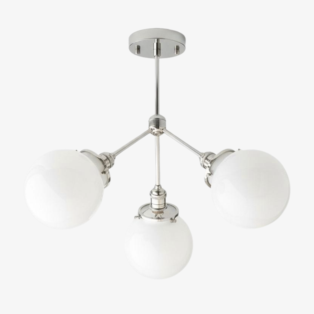 Pearl Globe Ceiling Light with Opal Shade