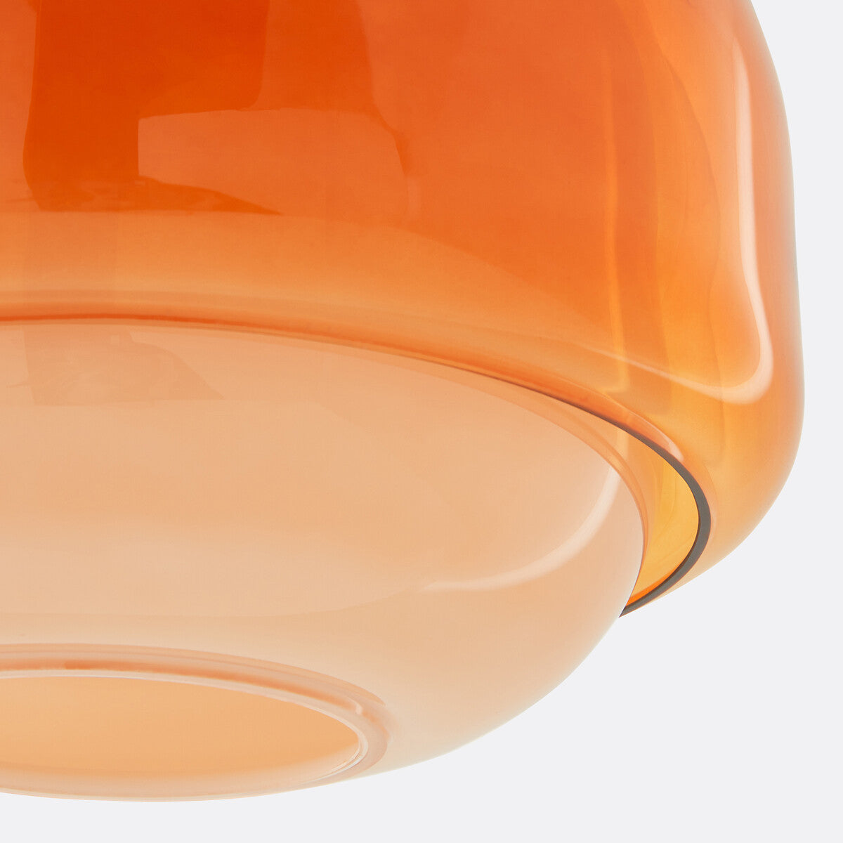 Orbit Modern Mushroom Pendant Light Colored Glass