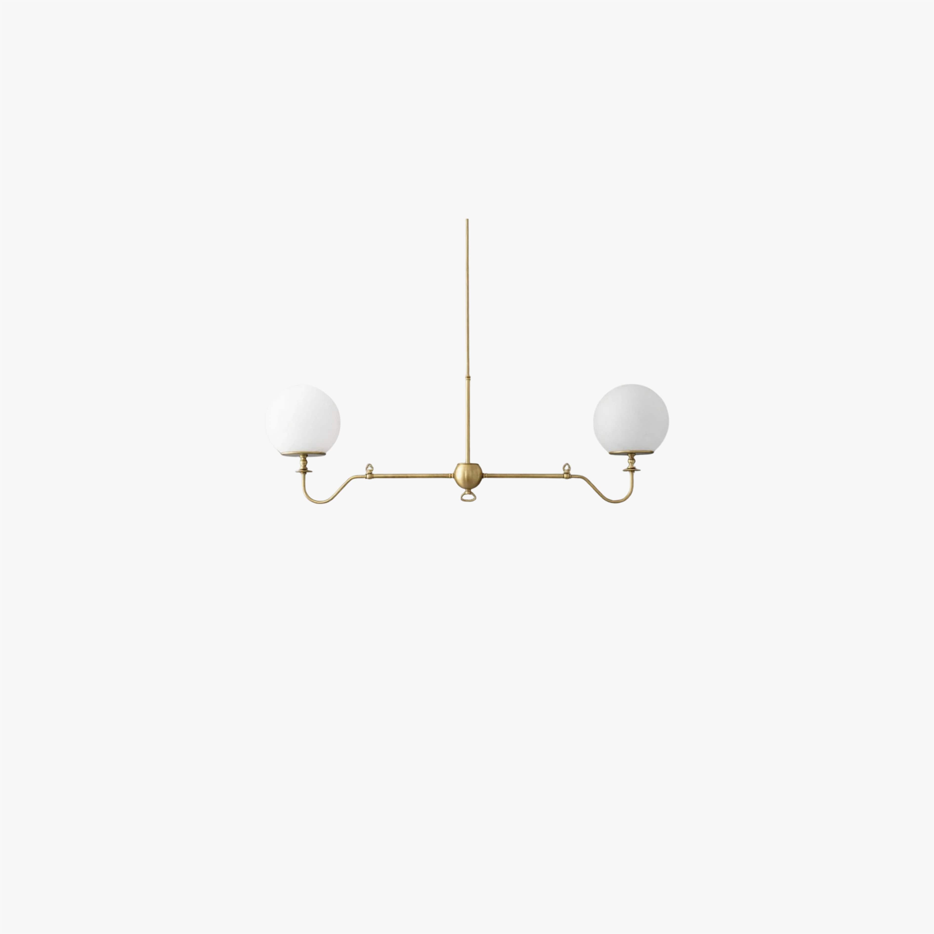 Pearl Glass Brass Chandelier