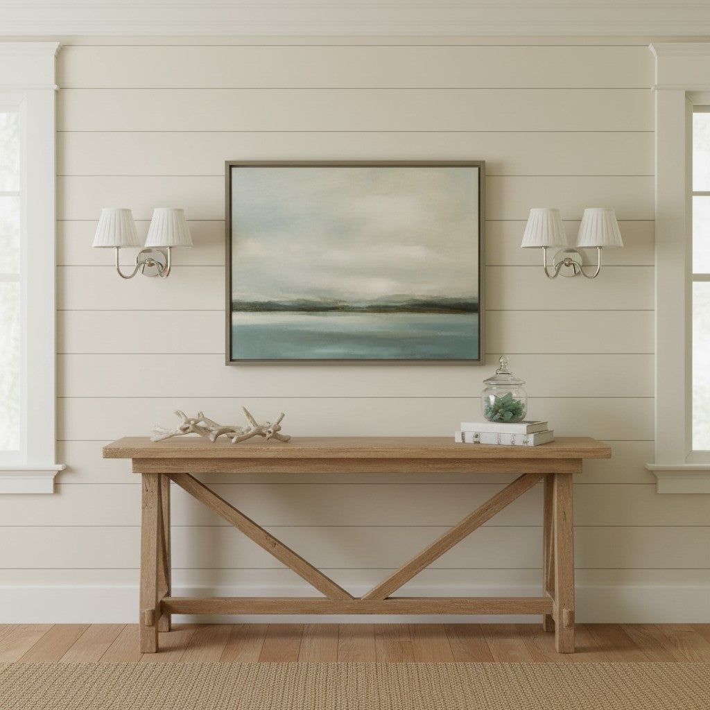 Grace Brass Linen Wall Lamp