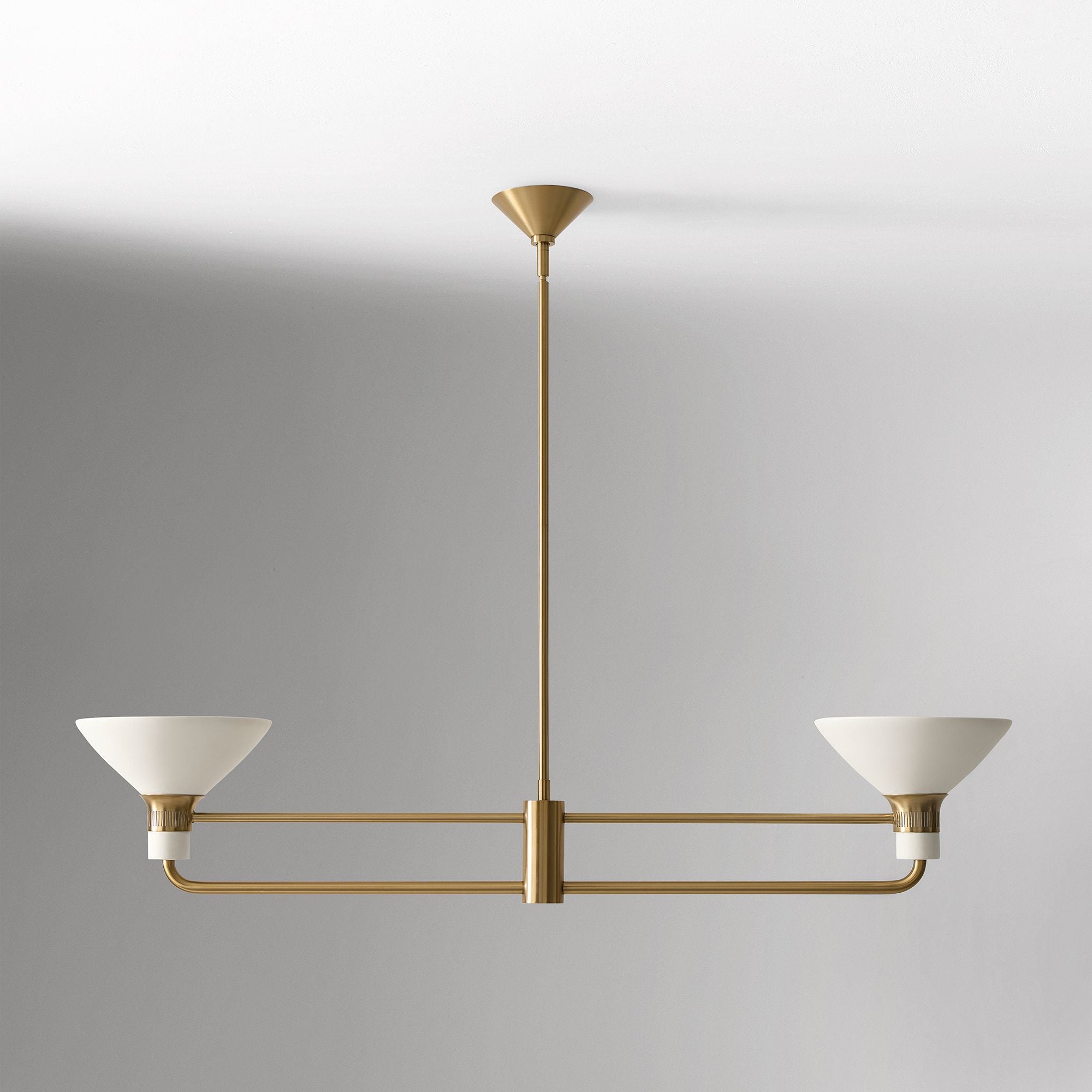 Tallow Modern 2 Light Linear Chandelier  Dining Room